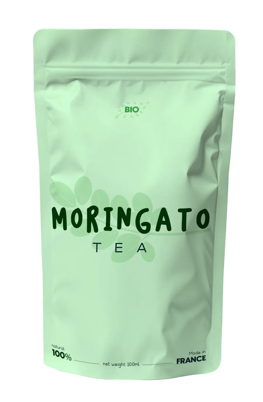 Moringato tea packaging